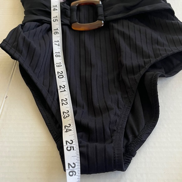 Time  Tru Babydoll Floral One Piece Swimsuit Small Belted Tie Resort Travel Pool - Picture 5 of 9